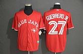 Blue Jays 27 Vladimir Guerrero Jr. Red Cool Base Jersey,baseball caps,new era cap wholesale,wholesale hats